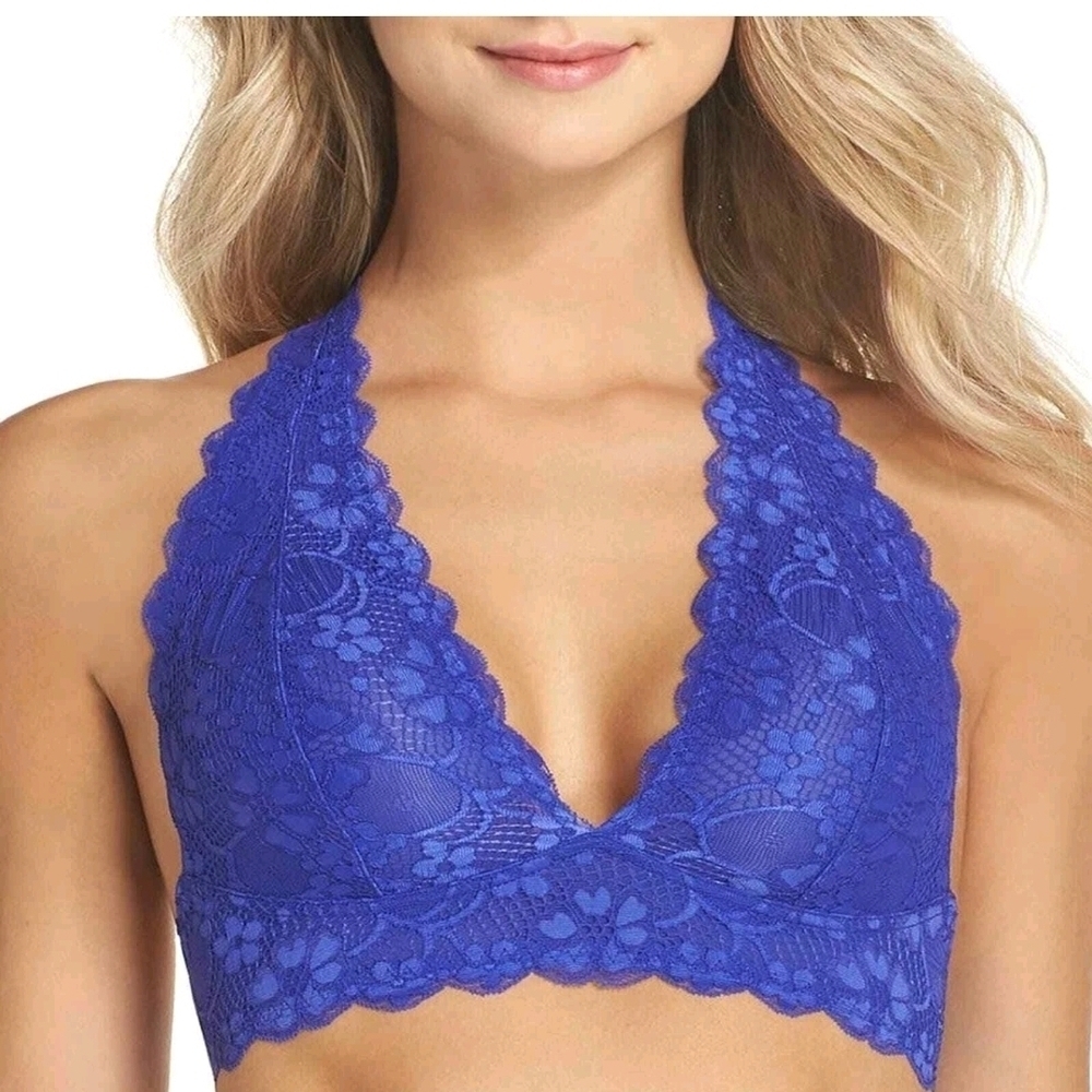 Free People Royal Lace Halter Bralette